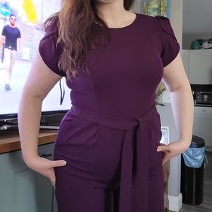Size 10 Calvin Klein Plum Jumpsuit